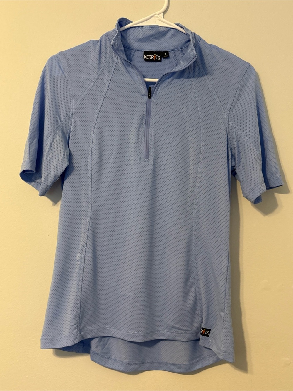 KERRITS Light Blue Short-Sleeve Half-Zip Polo